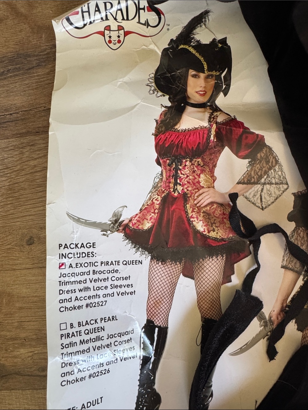 Charades Exotic Pirate Queen Costume size large
